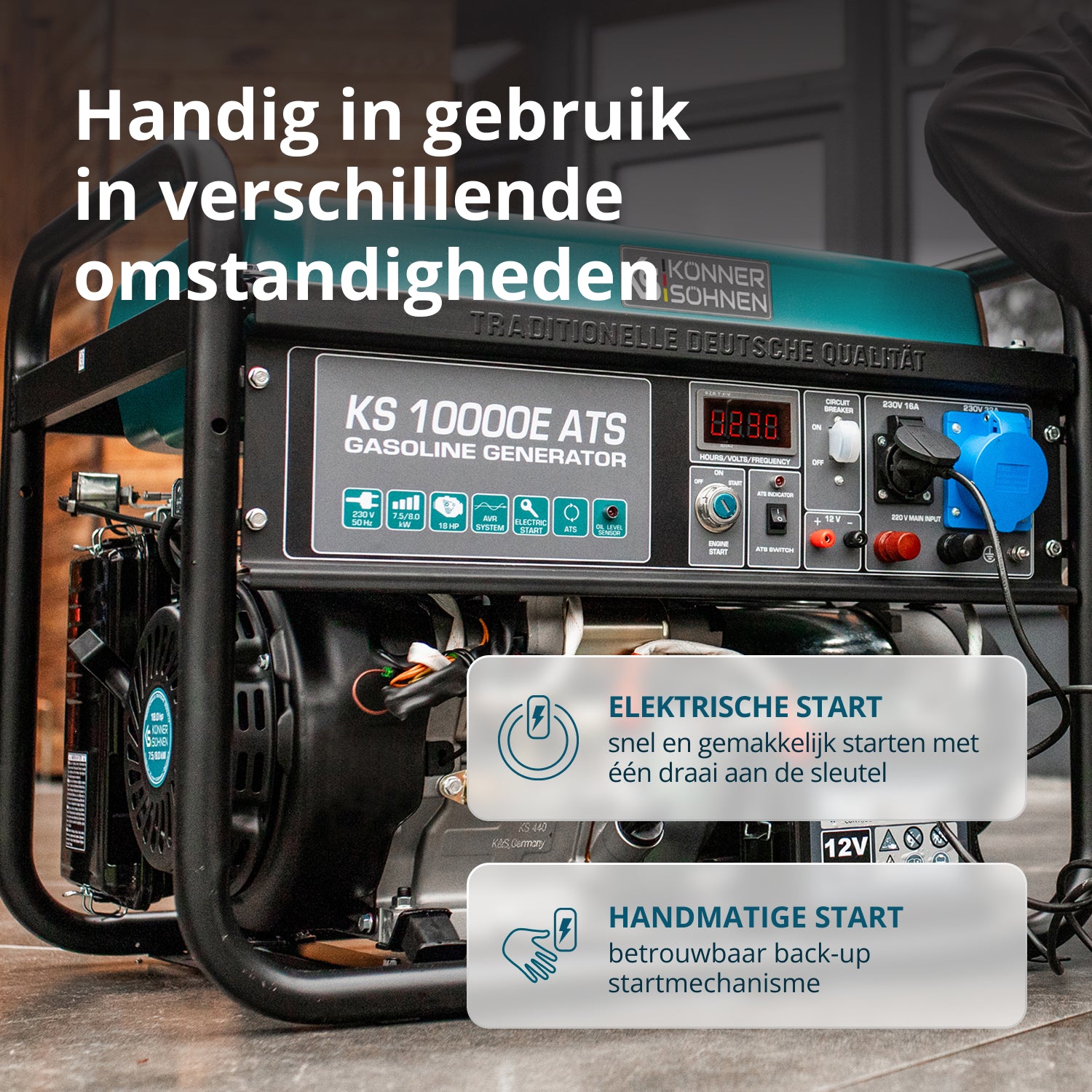 Benzinegenerator "Könner & Söhnen" KS 10000E ATS