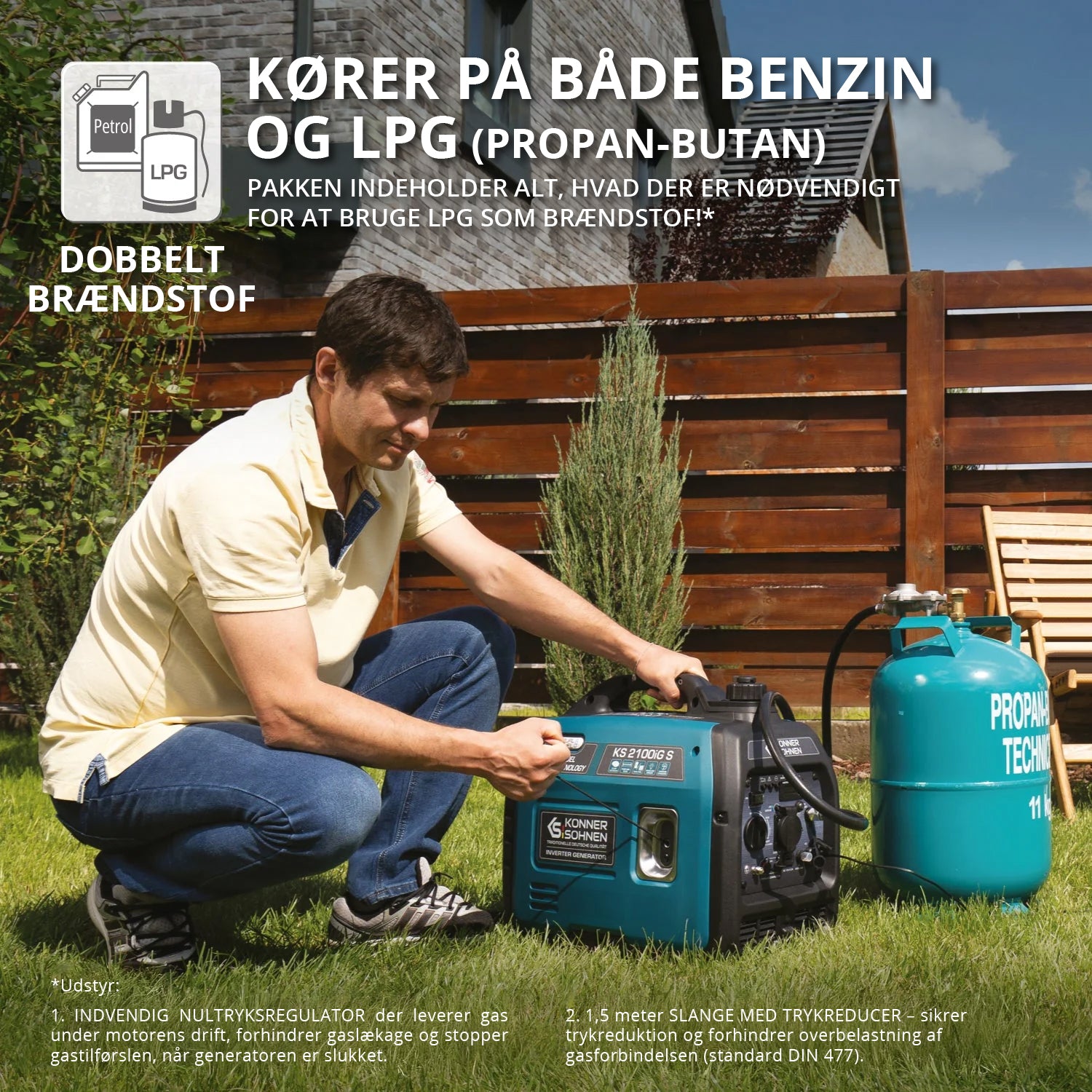 LPG/benzin inverter generator KS 2100iG S