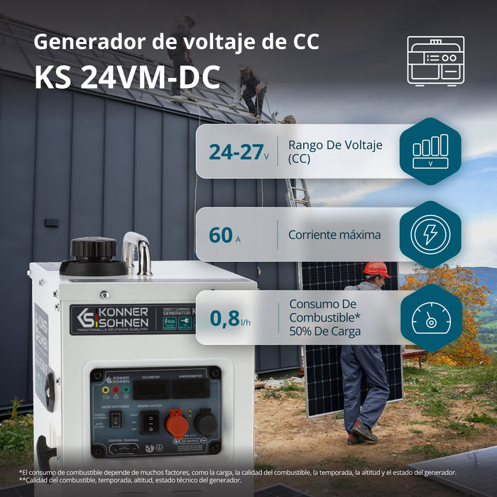 Generador de corriente continua KS 24VM-DC