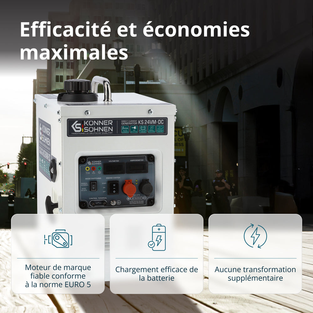 Groupe électrogène de courant continu KS 24VM-DC