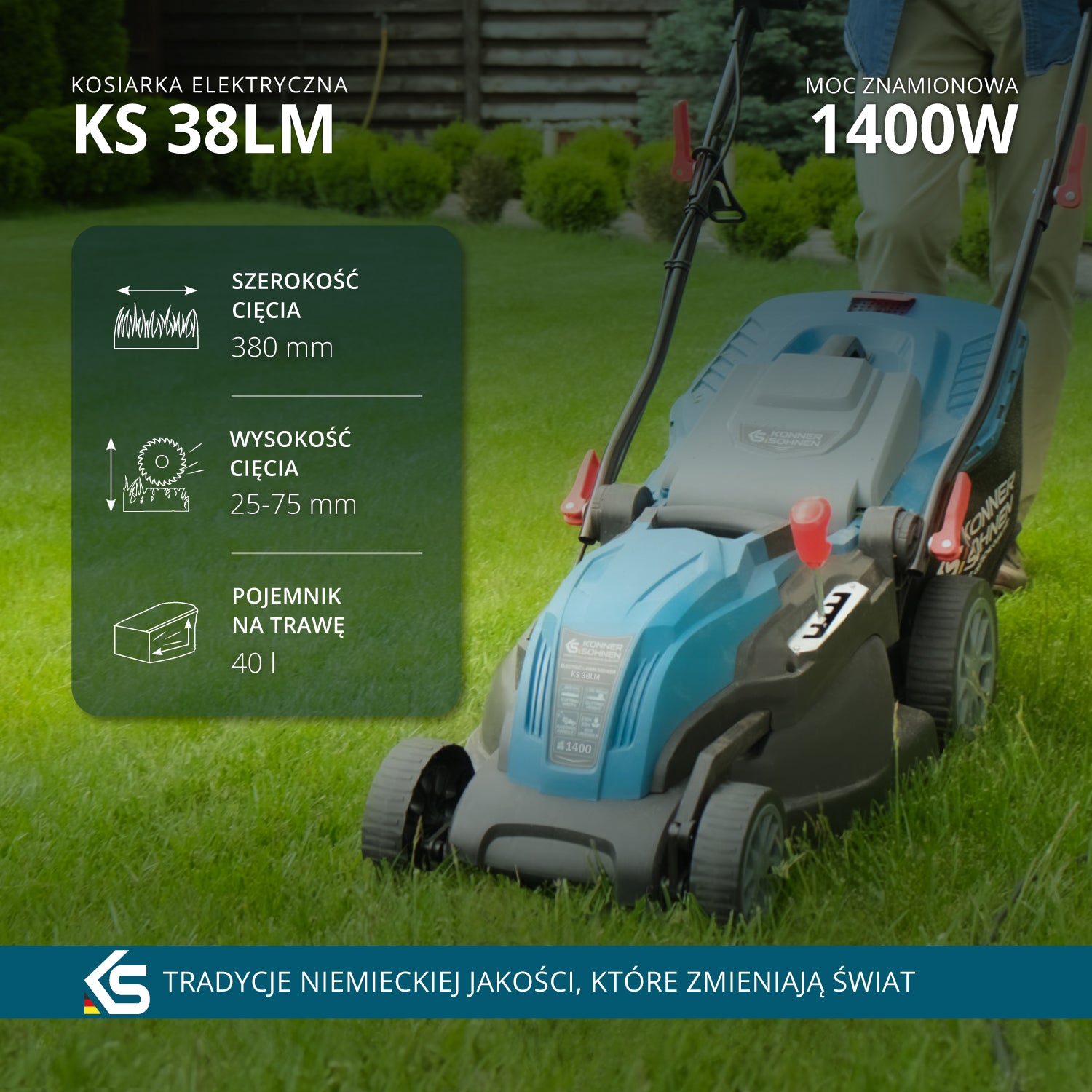 Elektryczna kosiarka KS 38LM (Odnowiony – stan dobry)