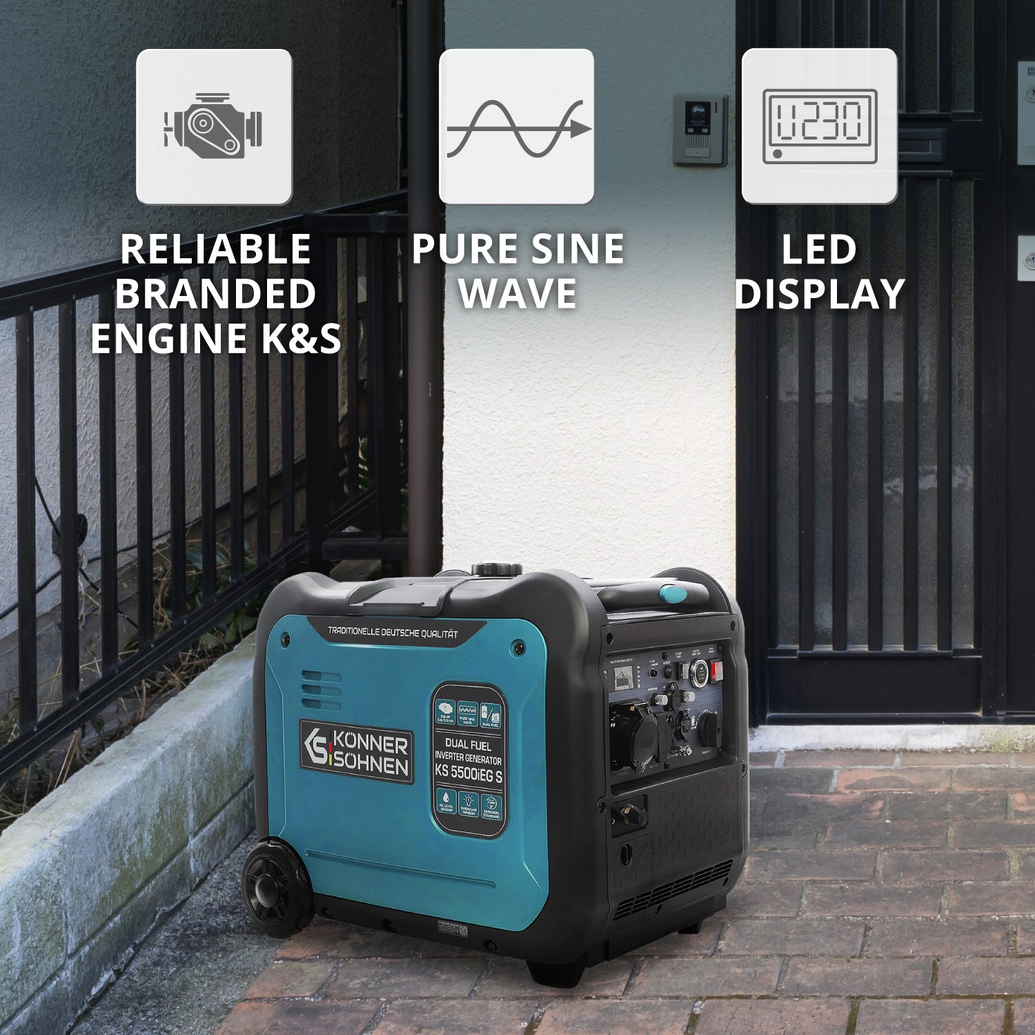 Generator cu inverter pe GPL/benzină KS 5500iEG S