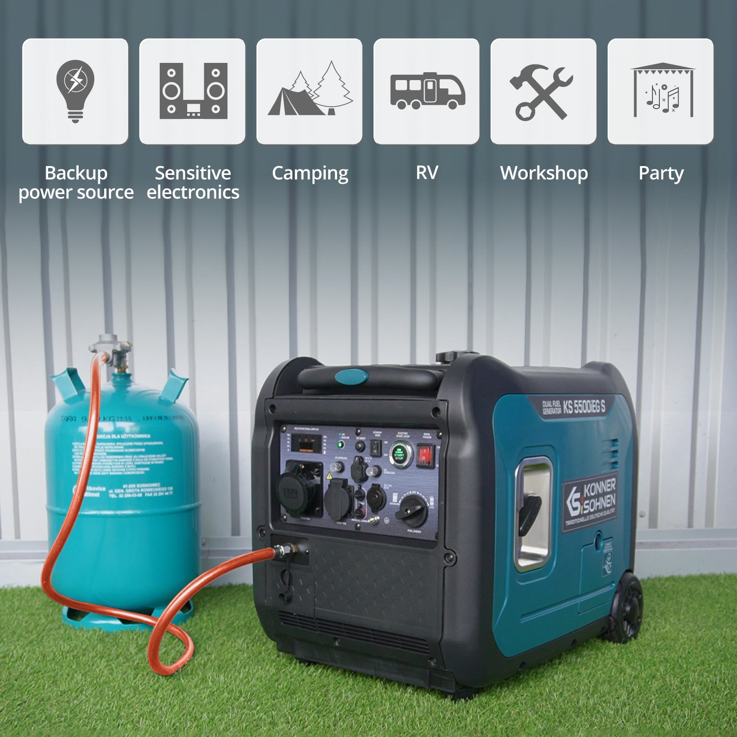 Generator cu inverter pe GPL/benzină KS 5500iEG S