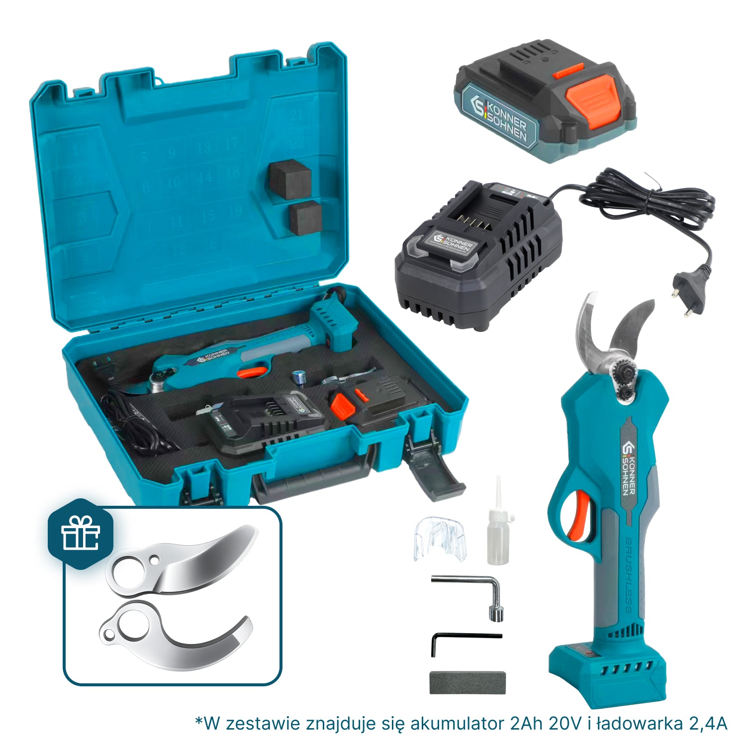 Sekator akumulatorowy KS CPS20V-32 Case