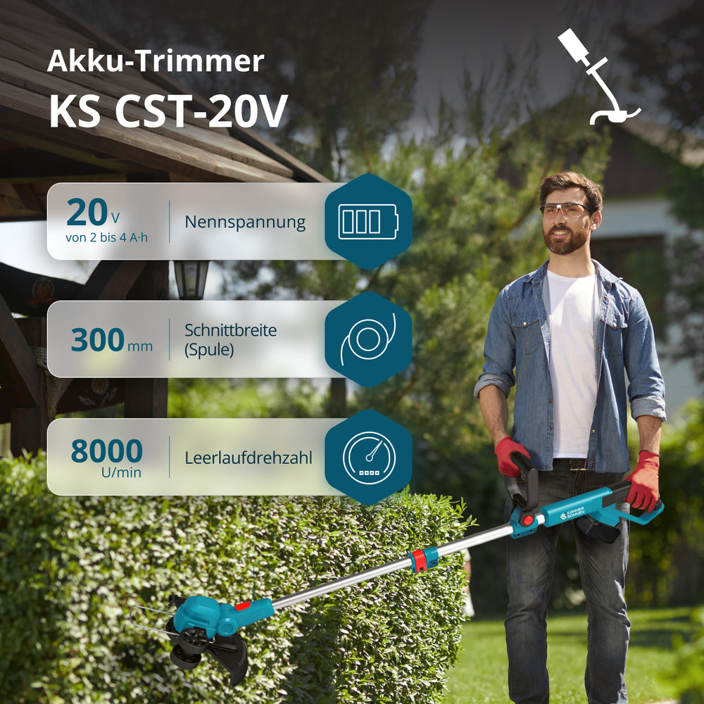 Akkumulátoros trimmer KS CST-20V