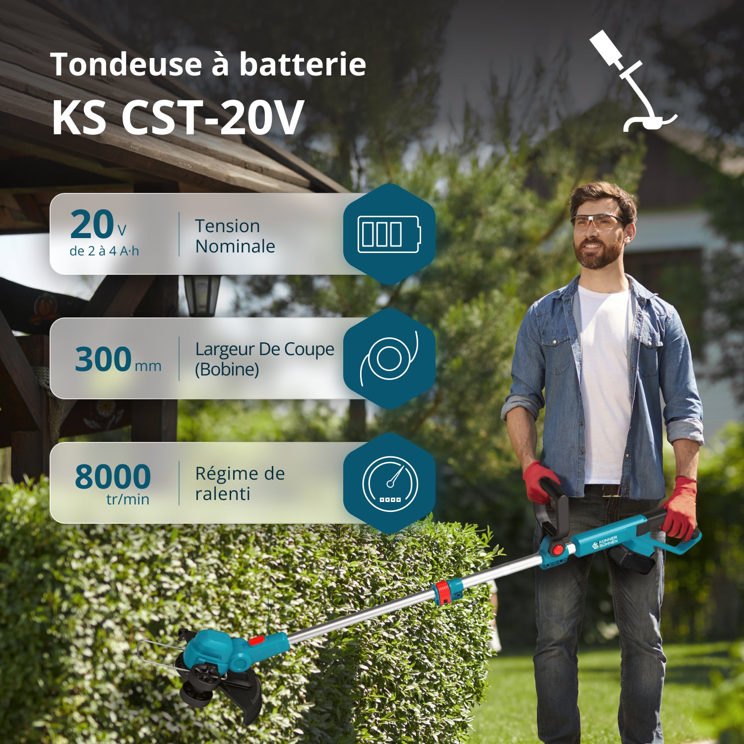 Coupe-bordures à batterie  KS CST-20V