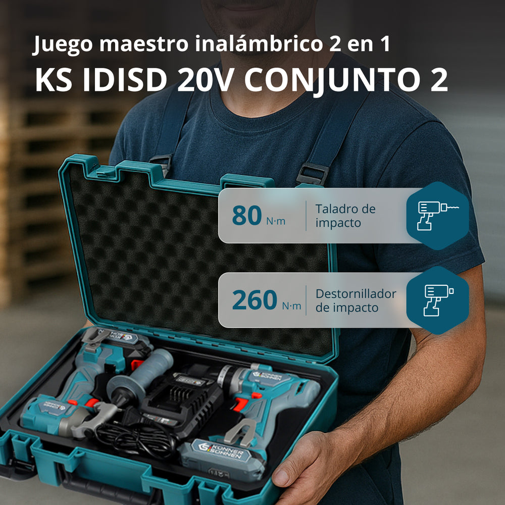 Conjunto inalámbrico Master Set 2en1 KS IDISD 20V SET 2 PLUS
