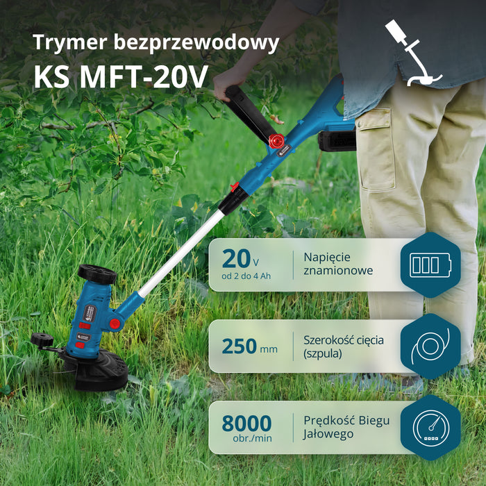 Bezprzewodowy wielofunkcyjny trymer KS MFT-20V 