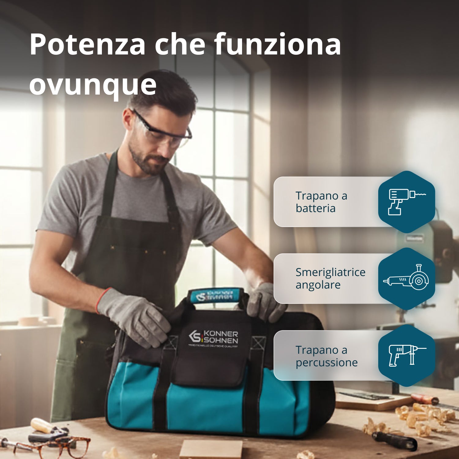 Set Senza Fili Master 3in1 KS RHAGD 20V SET 3