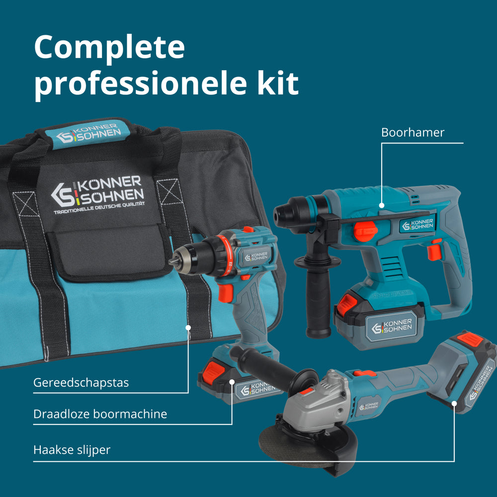 Snoerloze Master Set 3-in-1 Kit KS RHAGD 20V SET 3 (Refurbished – Zo goed als nieuw)