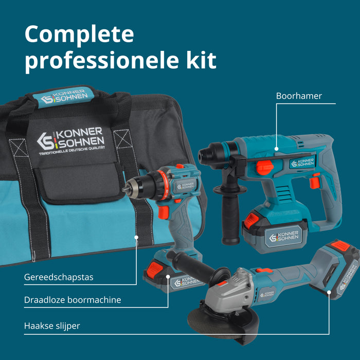 Snoerloze Master Set 3-in-1 Kit KS RHAGD 20V SET 3 (Refurbished – Zo goed als nieuw)