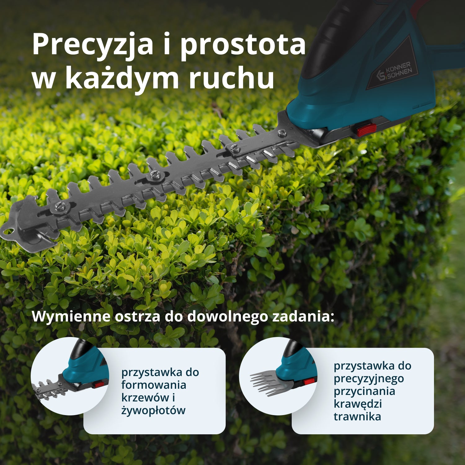 Akumulatorowe nozyce do trawy i Zywoptotu 2 w 1 KS SHT-20V