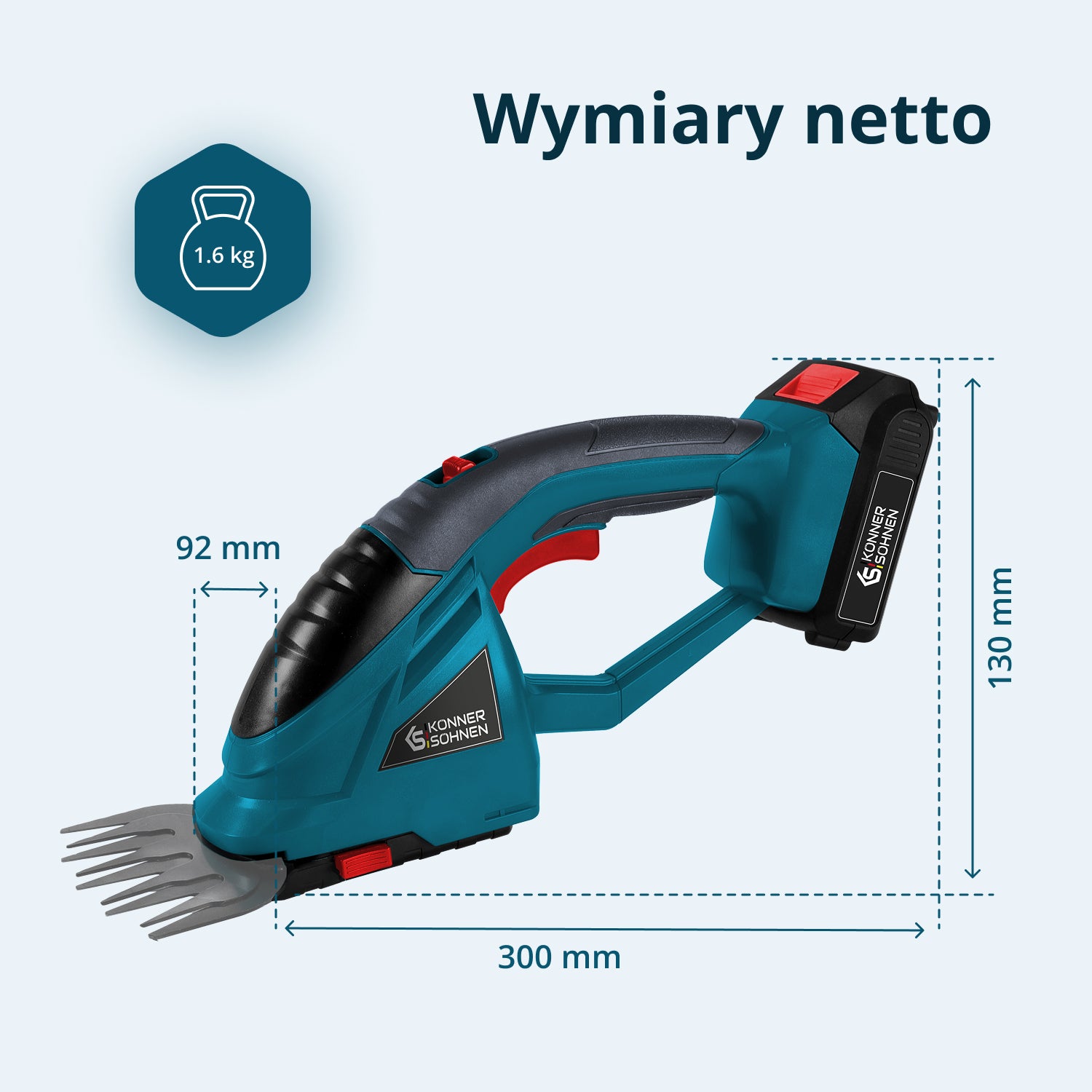 Akumulatorowe nozyce do trawy i Zywoptotu 2 w 1 KS SHT-20V