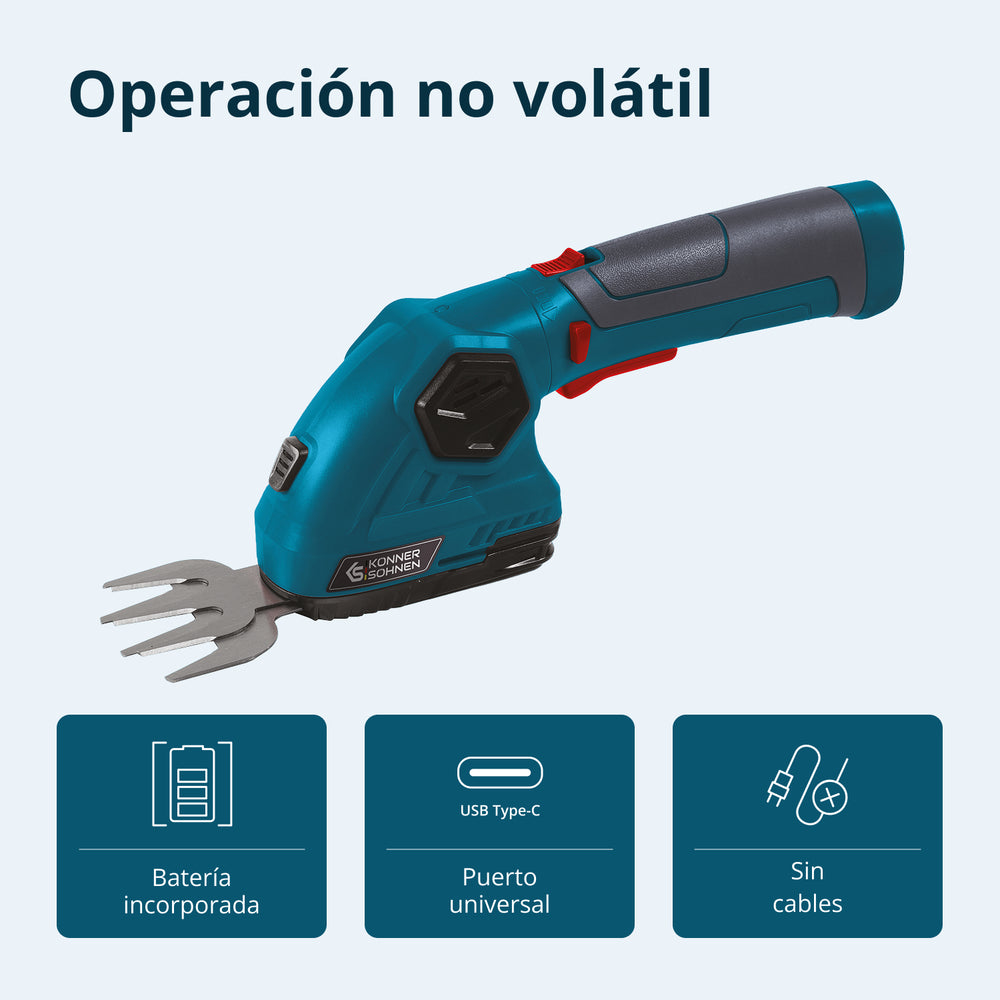 Tijeras de césped y cortasetos 2 en 1 inalámbricas KS SHT-8V