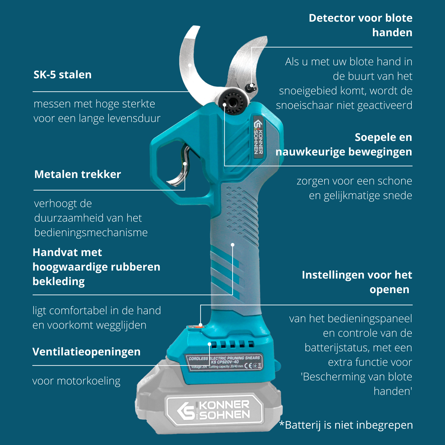 Accu-takenschaar KS CPS20V-40