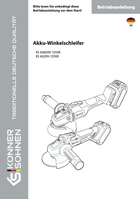 Snoerloze haakse slijper KS AGB20V-125VR, KS AG20V-125VR