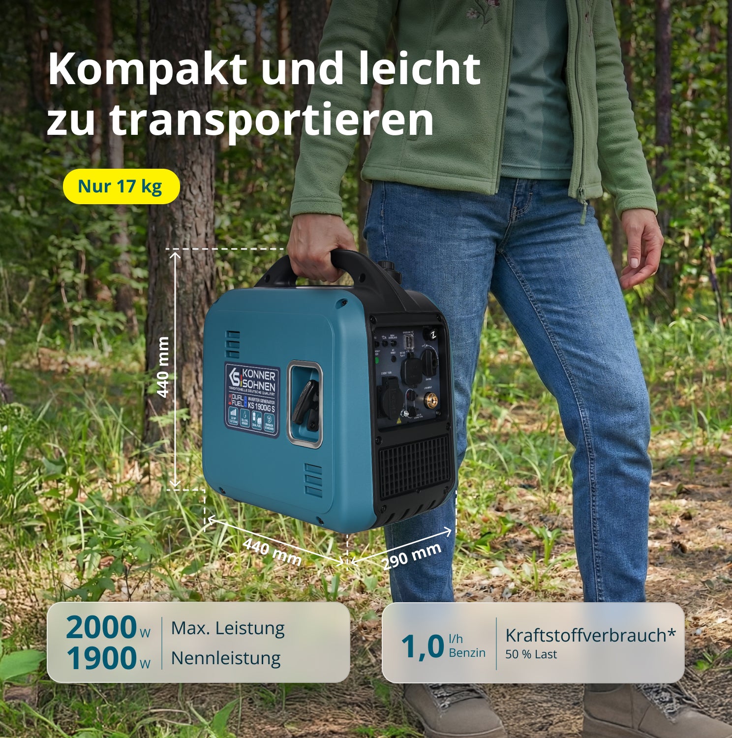 Invertorový generátor (LPG/benzín) KS 1900iG S