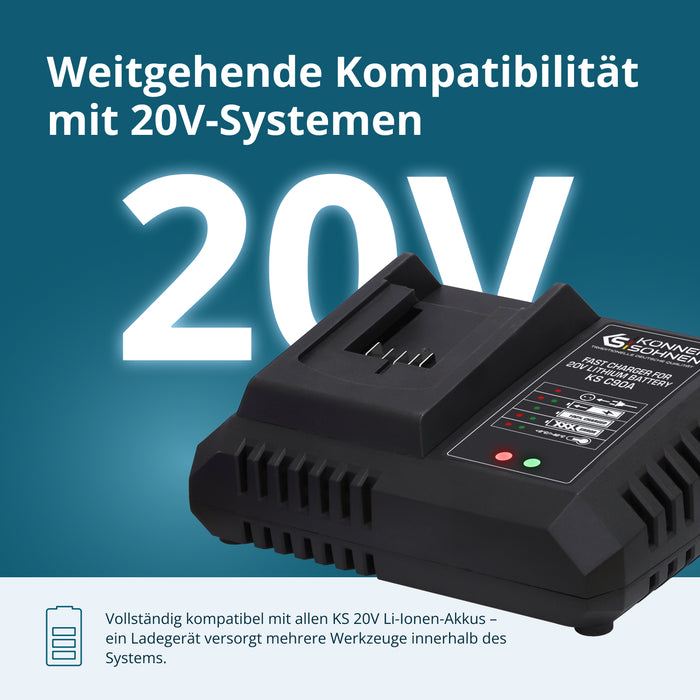 Brzi punjač za 20V litijumsku bateriju KS C90A