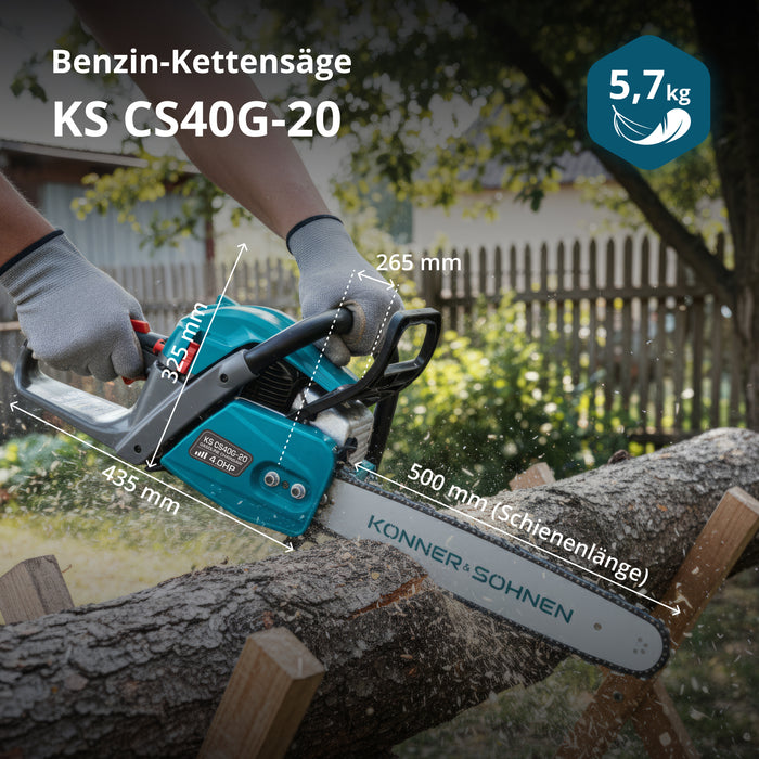 Бензинов верижен трион KS CS40G-20