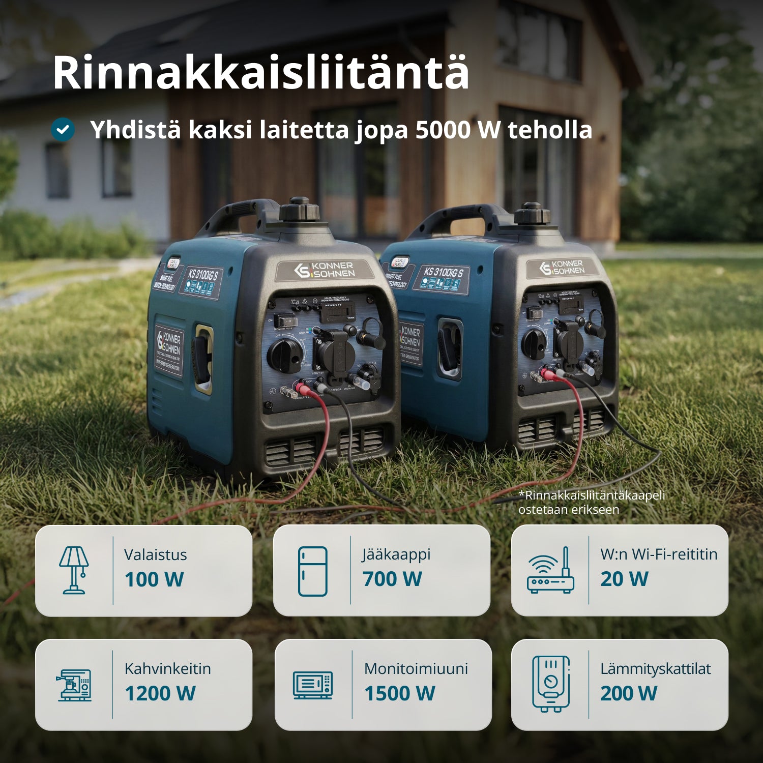 LPG/bensiini-invertterigeneraattori KS 3100iG S