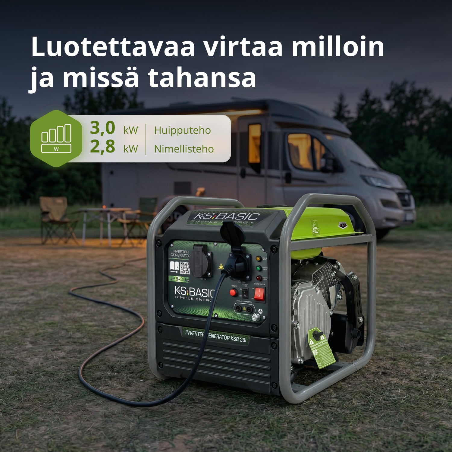 Invertterigeneraattori KSB 28i