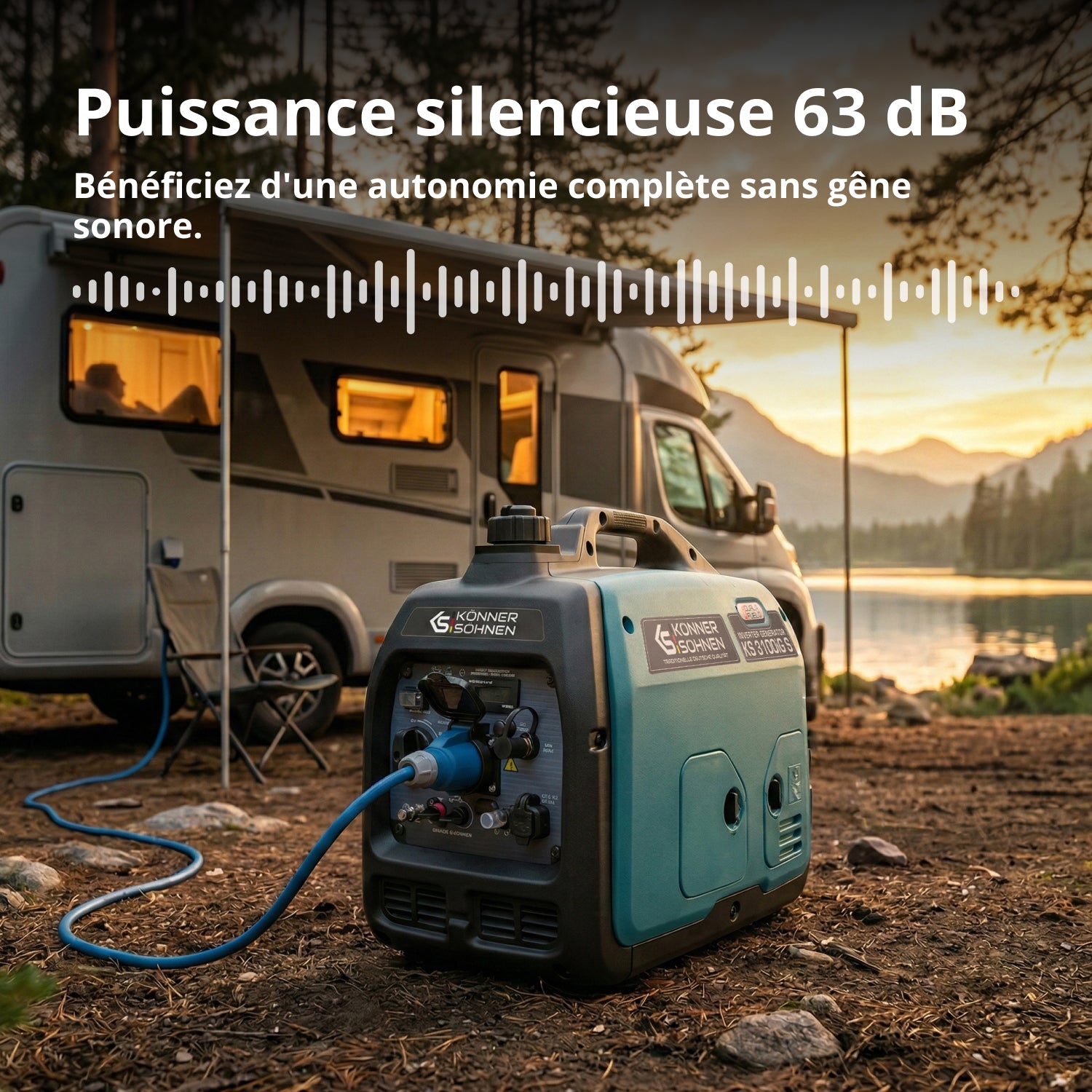 Groupe électrogène à essence-gaz de type inverter KS 3100iG S