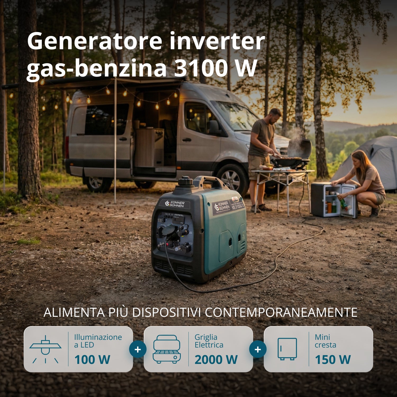 Generatore inverter GPL/benzina KS 3100iG S