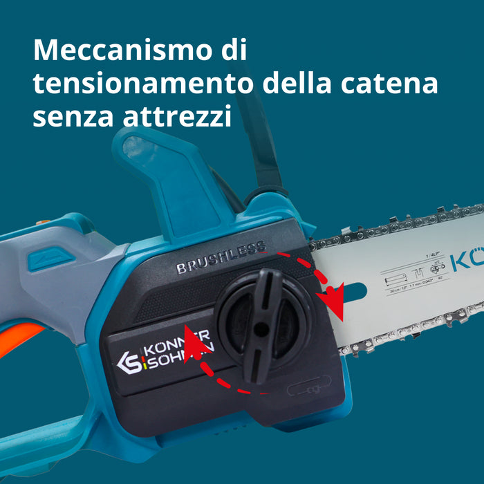 Motosega Mini a Batteria KS MCS20V-12 SET PLUS