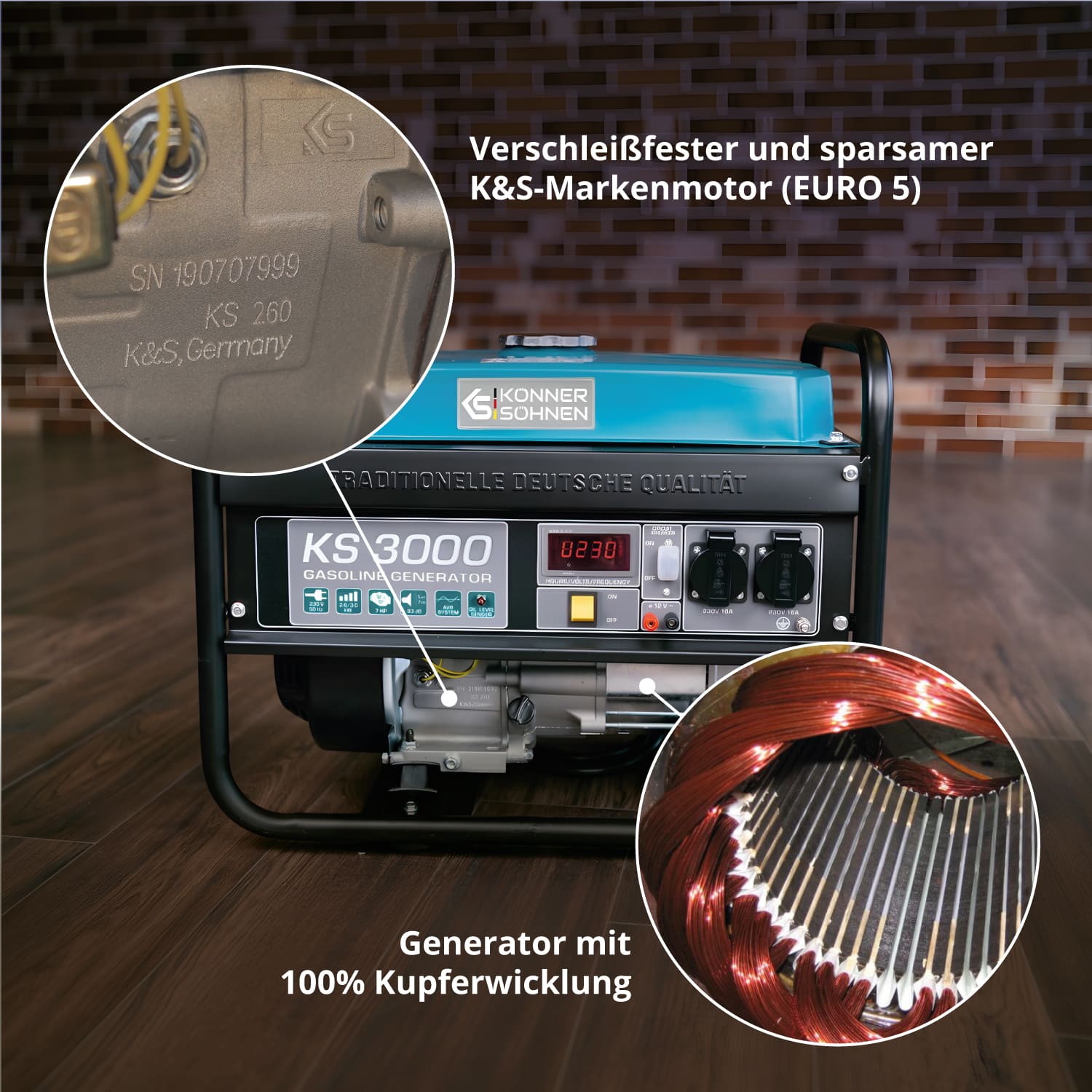 Benzin-Generator "Könner & Söhnen" KS 3000