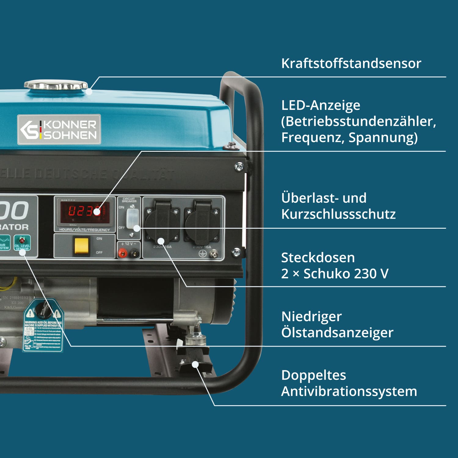 Benzin-Generator "Könner & Söhnen" KS 3000