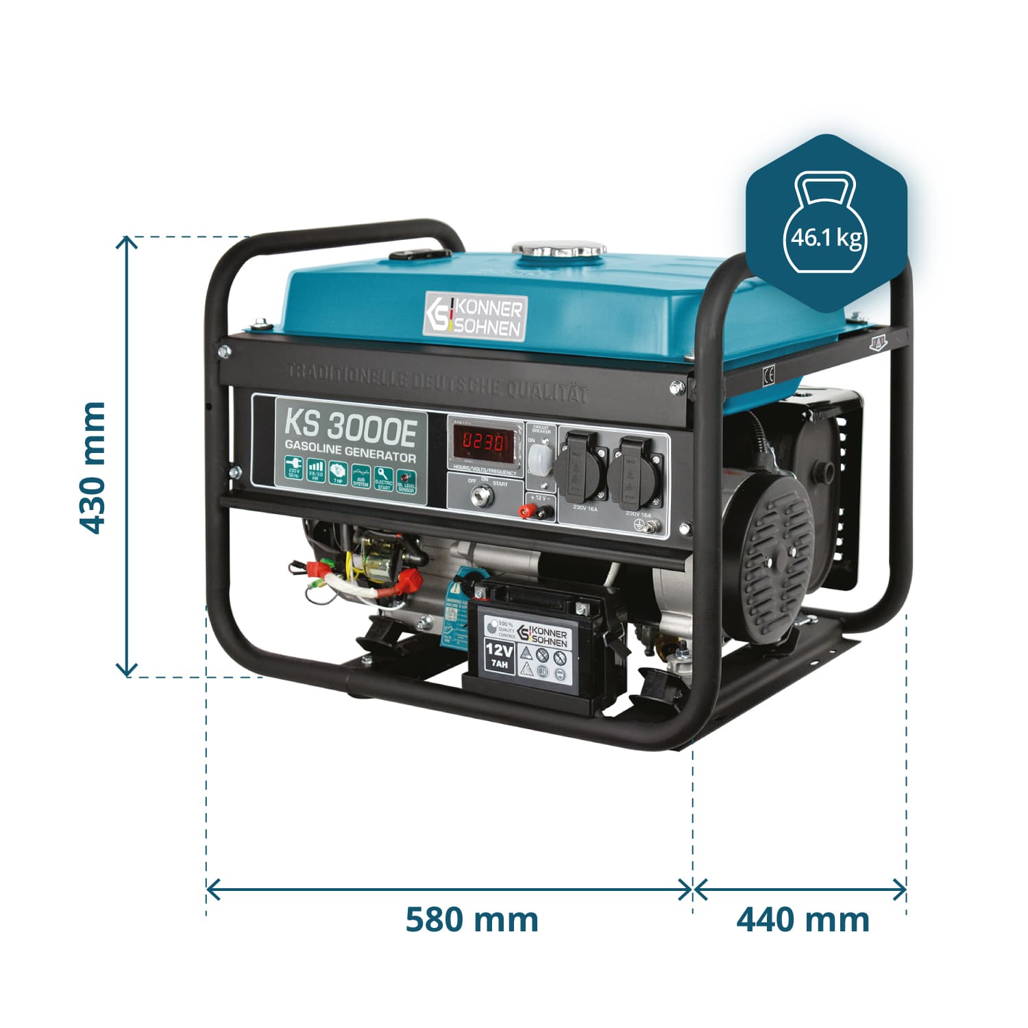 Benzin-Generator "Könner & Söhnen" KS 3000E