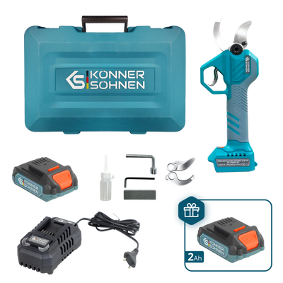 Tesoura de Poda Elétrica Sem Fio KS CPS20V-40 Case