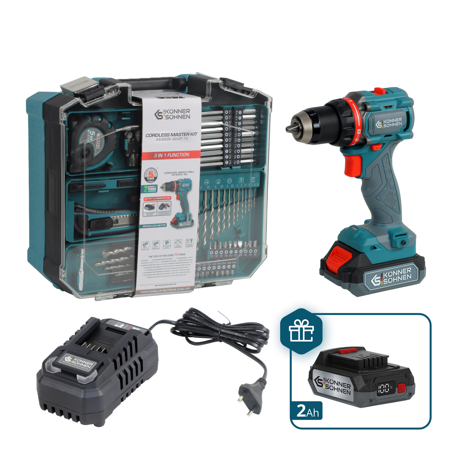 Vezeték nélküli Mester Készlet KS ID20V-60 KIT 74