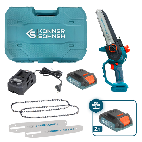 Vezeték nélküli Mini Láncfűrész KS MCS20V-8 Tok