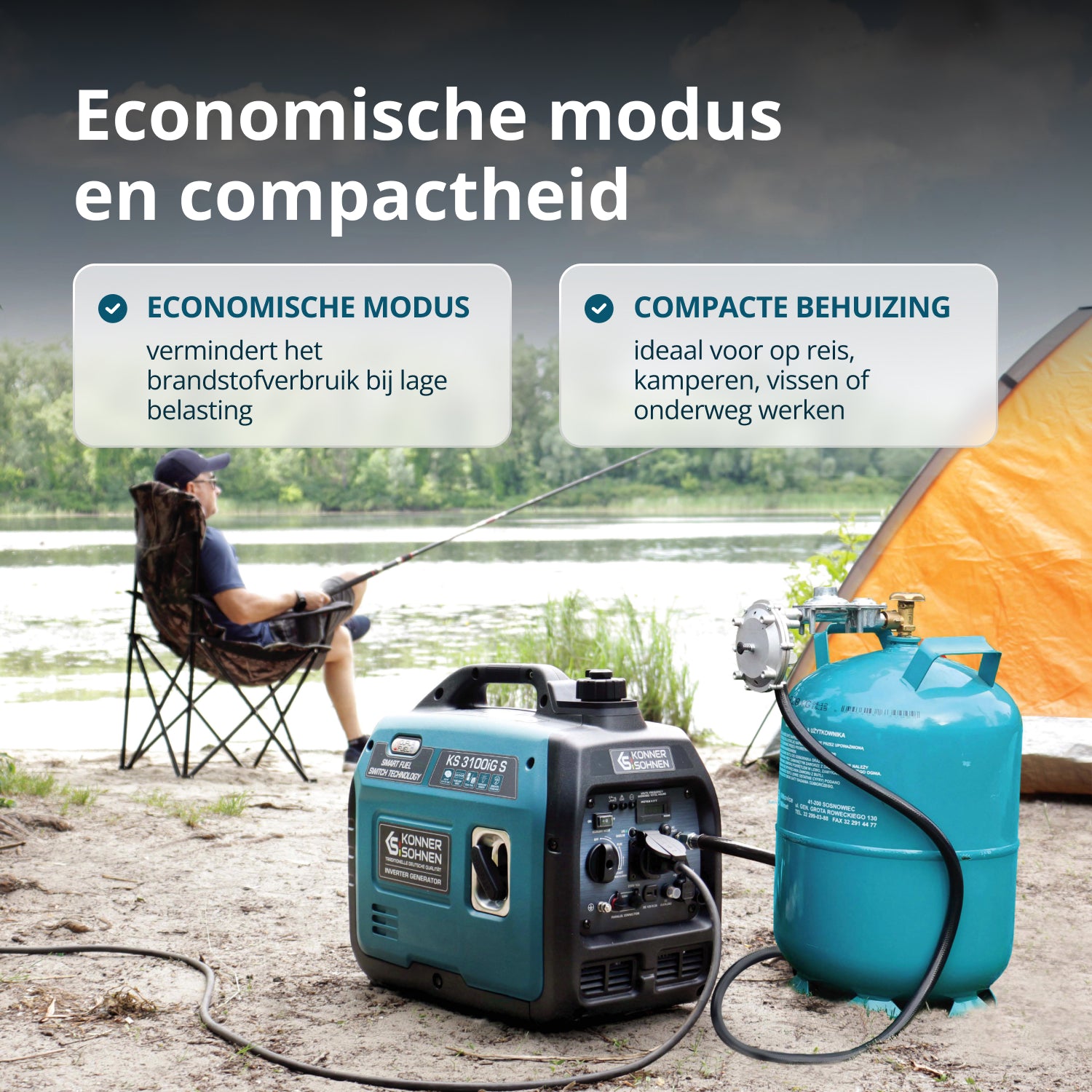 LPG/benzine invertergenerator KS 3100iG S