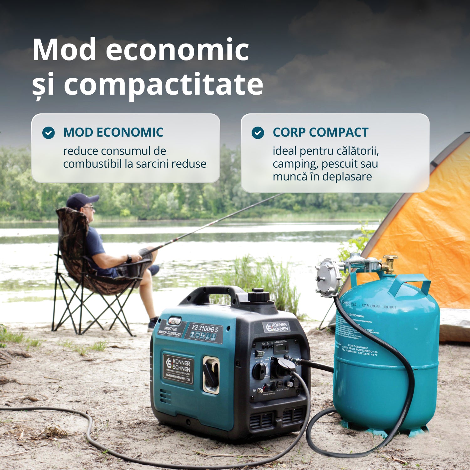 Generator cu inverter pe GPL/benzină KS 3100iG S