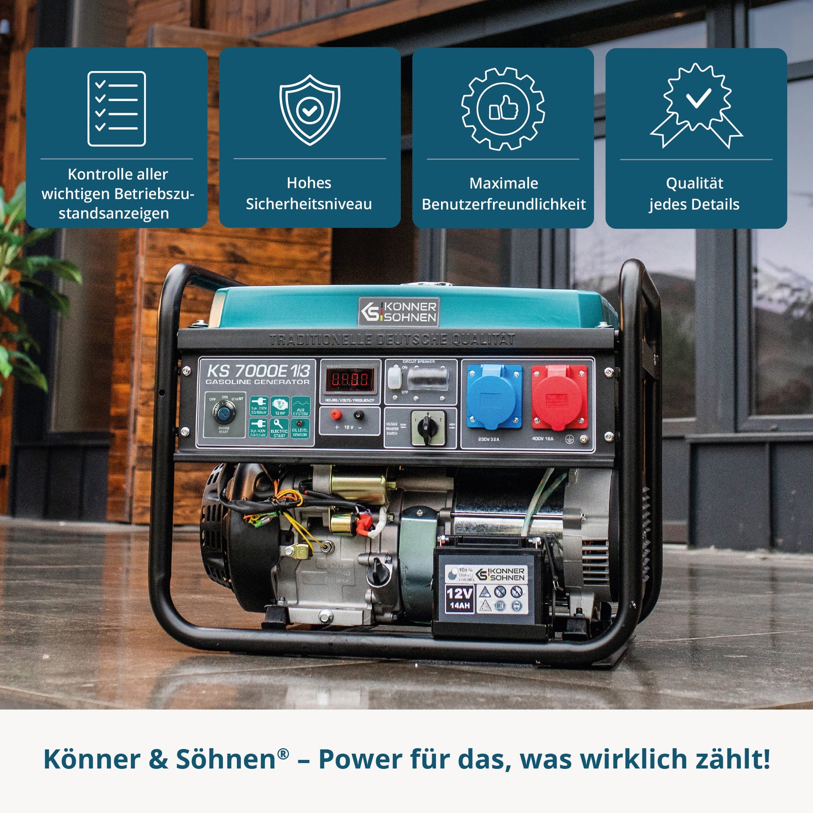 Generator pe benzină „Könner & Söhnen” KS 7000E 1/3