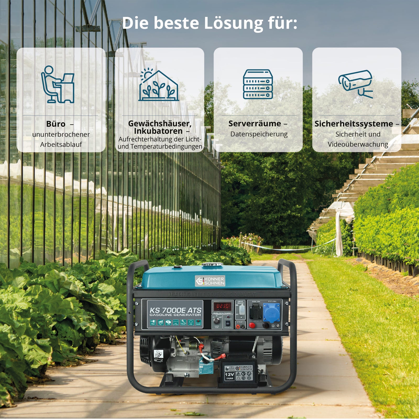 Bensinaggregat "Könner & Söhnen" KS 7000E ATS