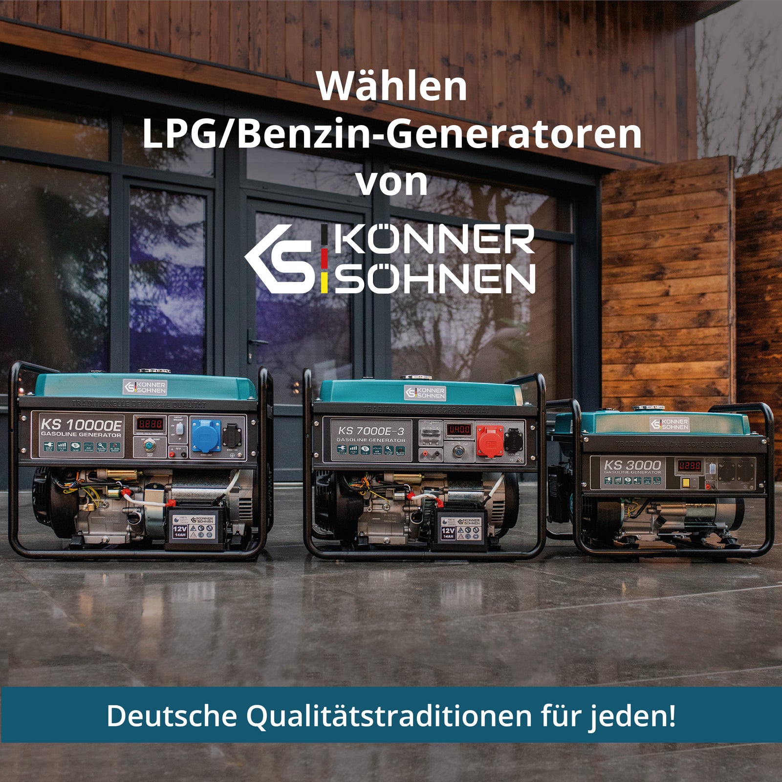 LPG/benzínový generátor „Könner & Söhnen“ KS 7000E G