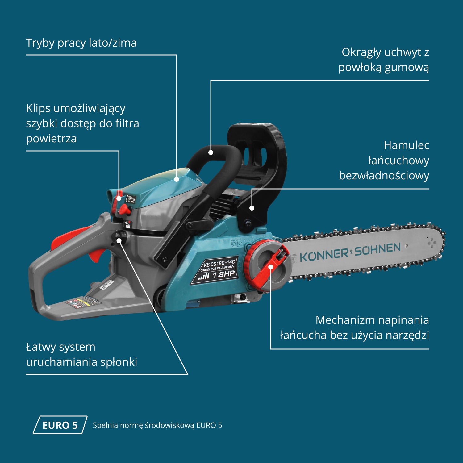 Piłarka spalinowa KS CS18G-14C