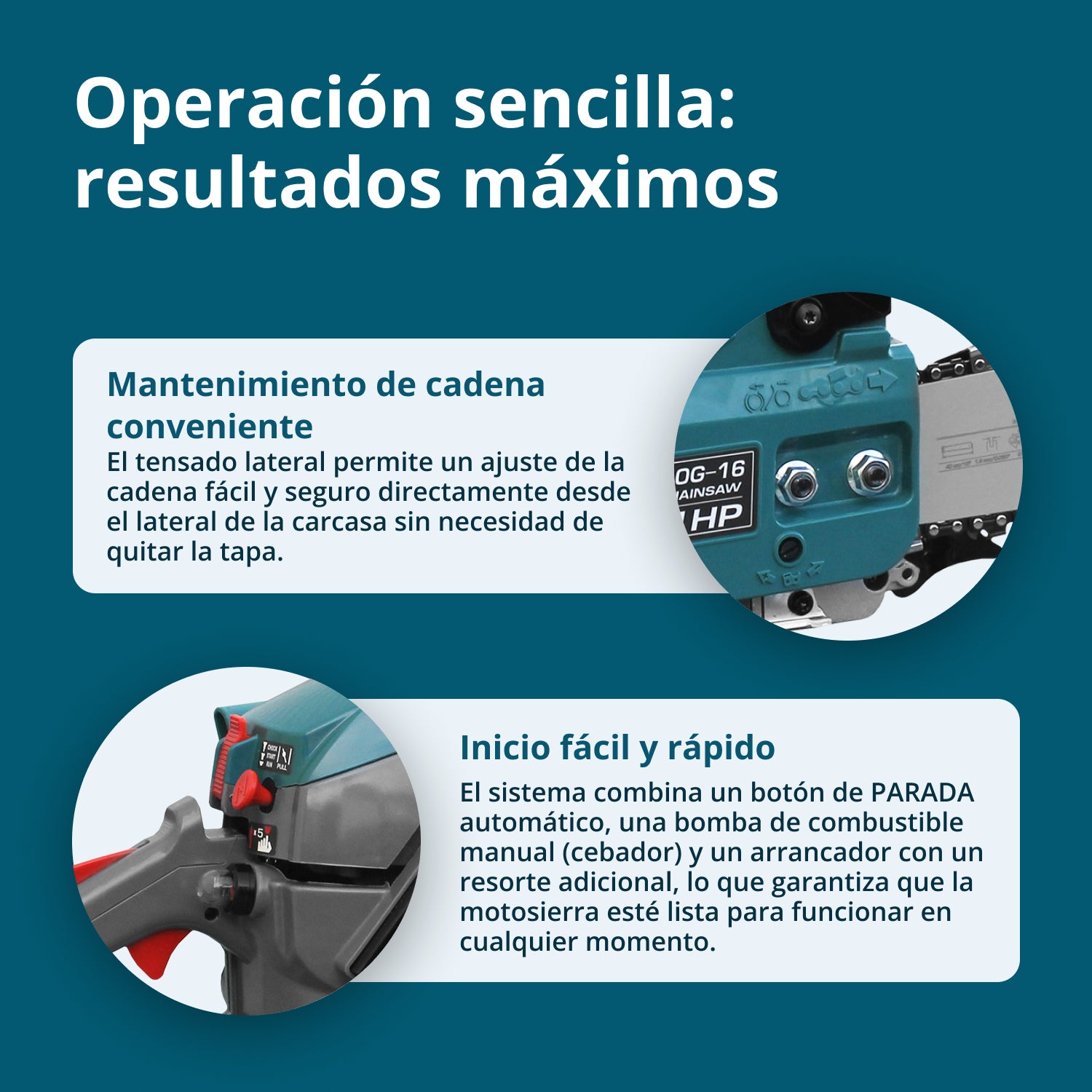 Motosierra a gasolina KS CS20G-16