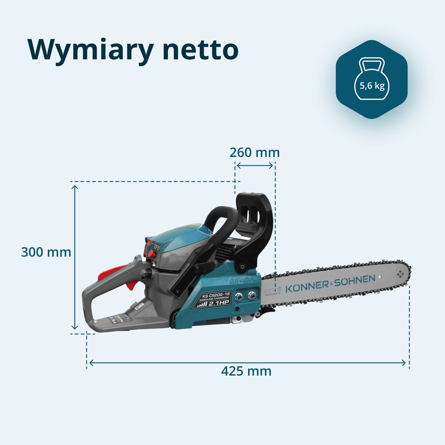 Benzin-Kettensäge KS CS20G-16