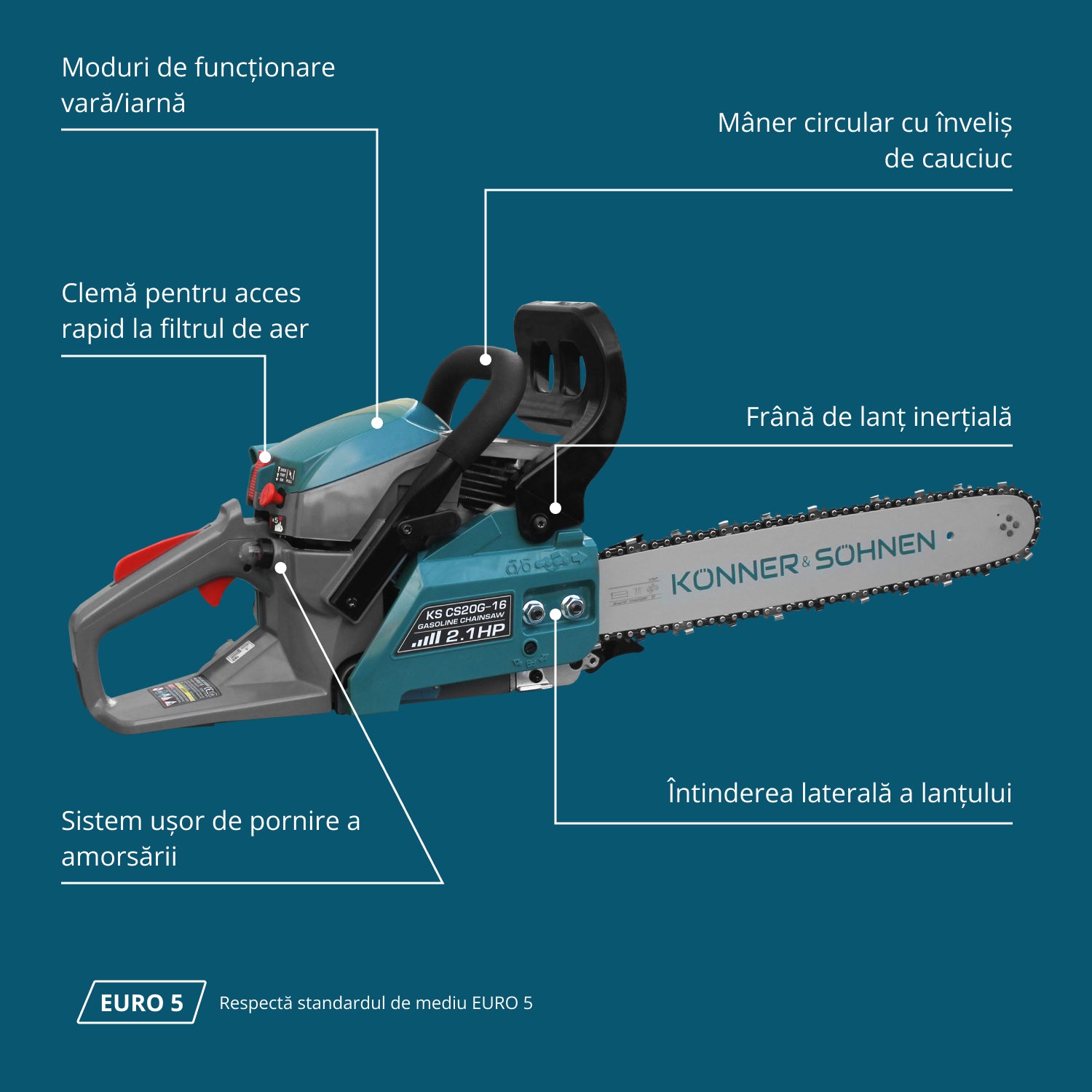 Benzin-Kettensäge KS CS20G-16
