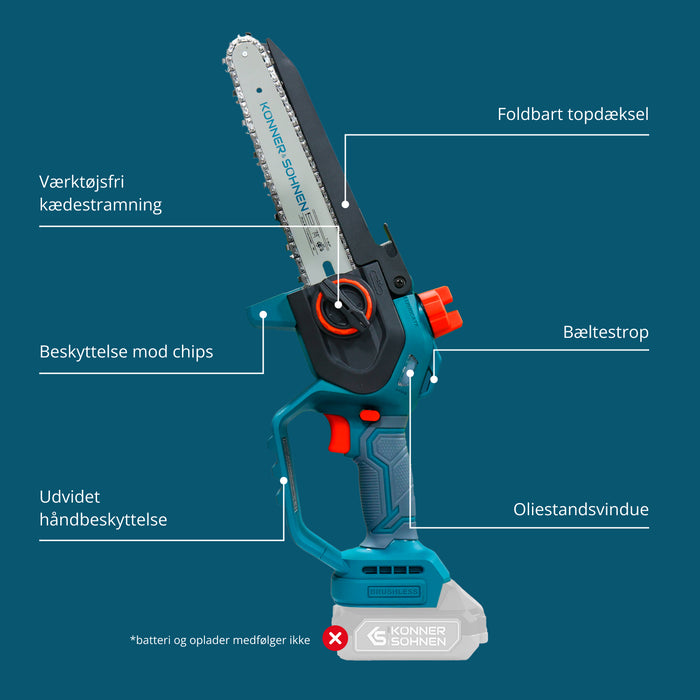 Ledningsfri Mini Kædesav KS MCS20V-8