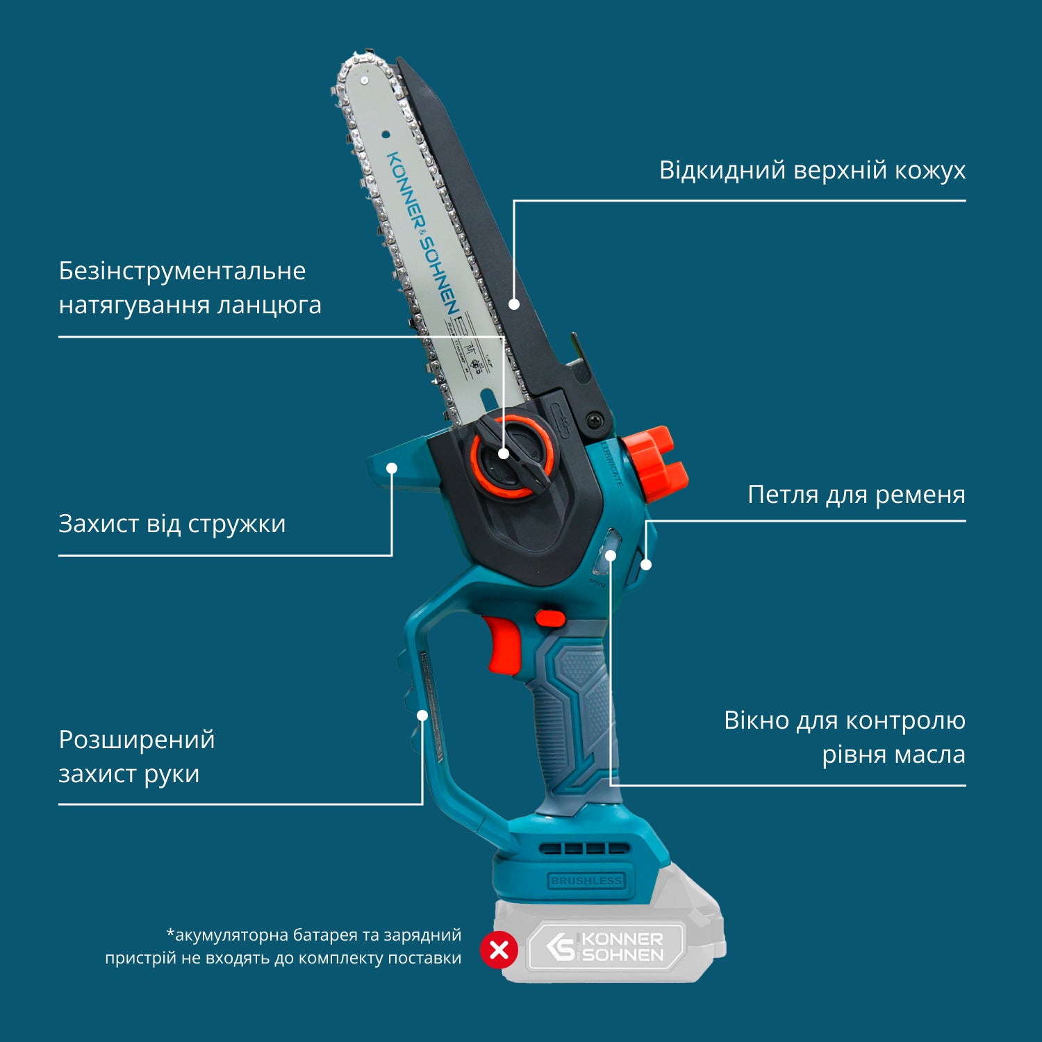 Cordless Mini Chainsaw KS MCS20V-8