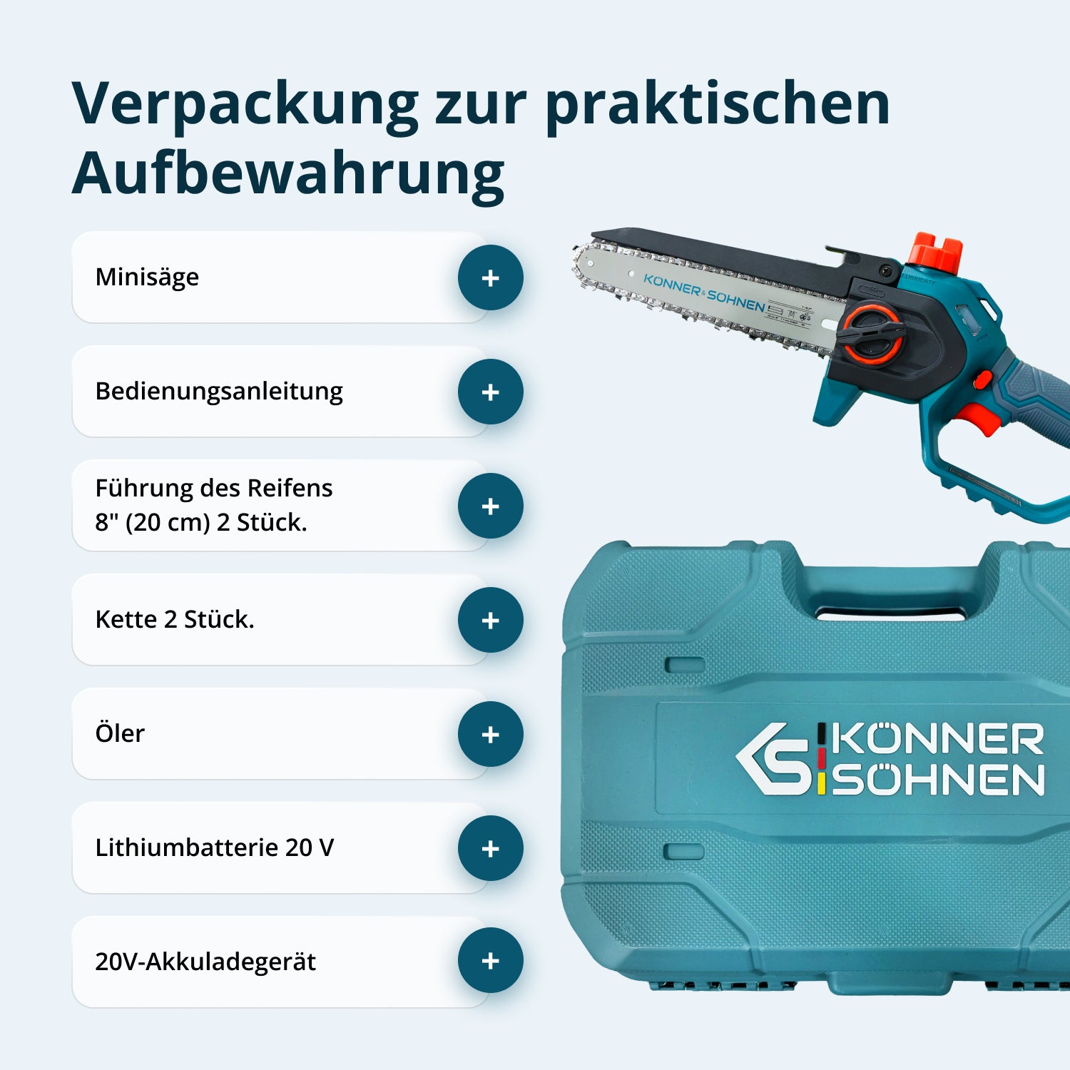 Akumulátorová Mini Pila KS MCS20V-8 Pouzdro