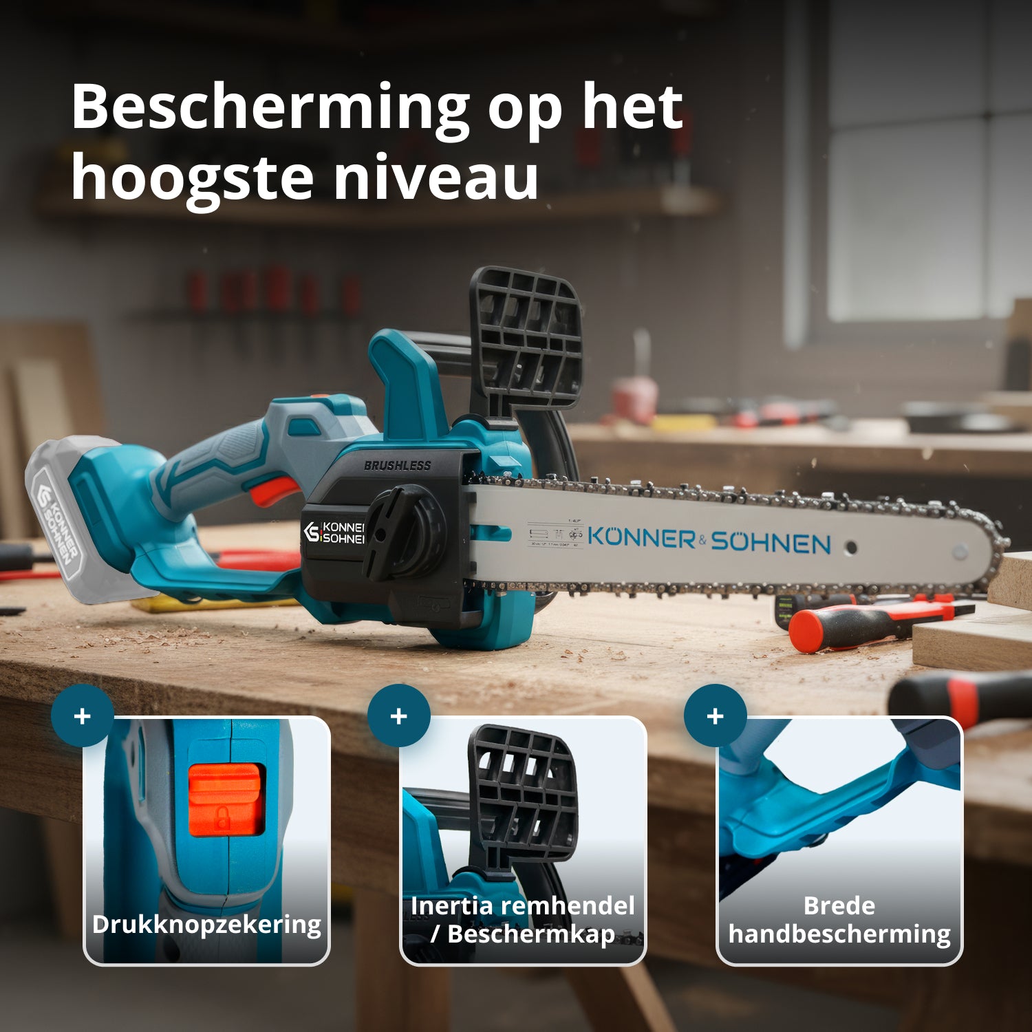 Snoerloze Mini Kettingzaag KS MCS20V-12