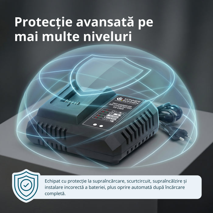 Încărcător rapid pentru baterie litiu 20 V KS C90A
