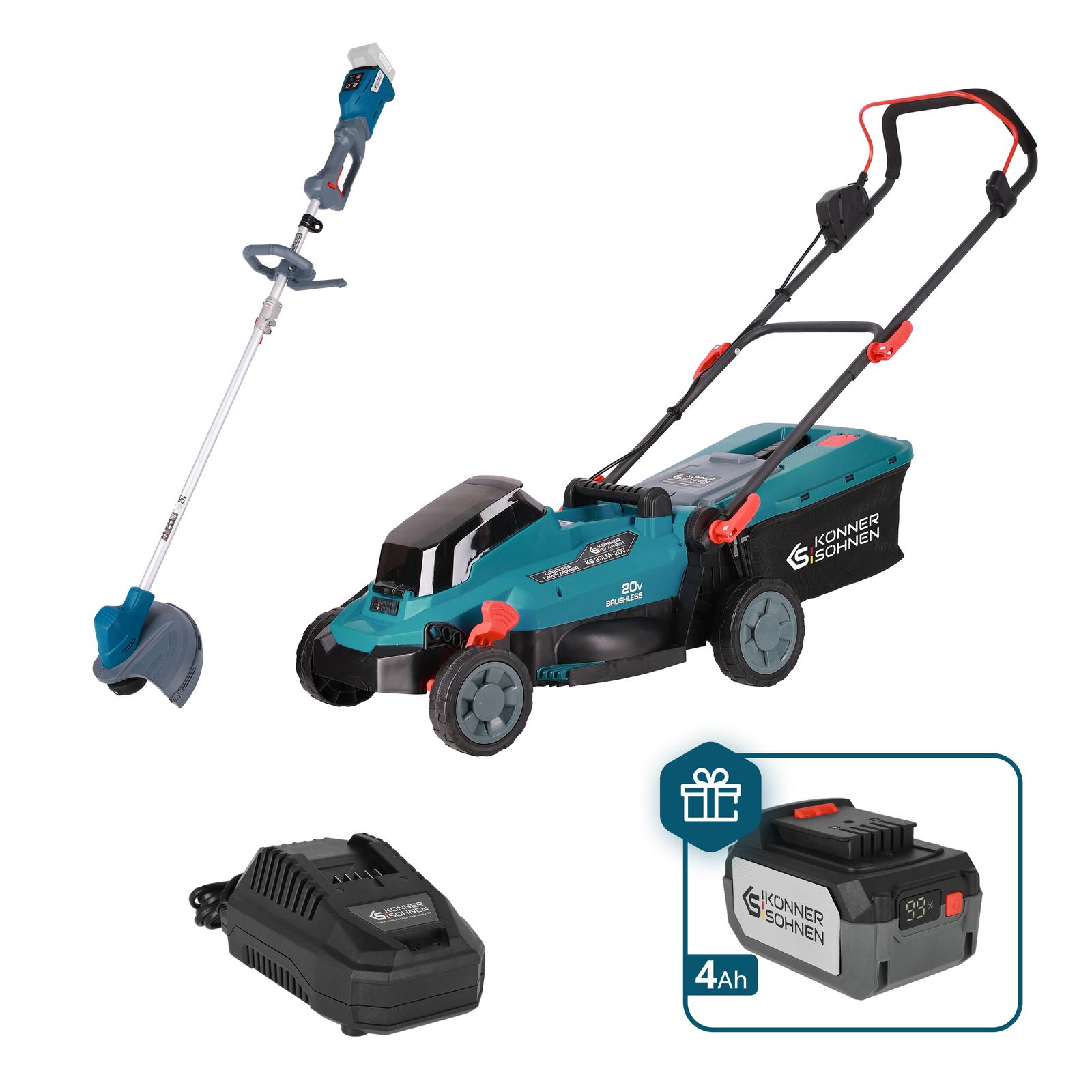Kit Promocional de Cuidados com o Relvado KS 33LM-BCT20V-SET