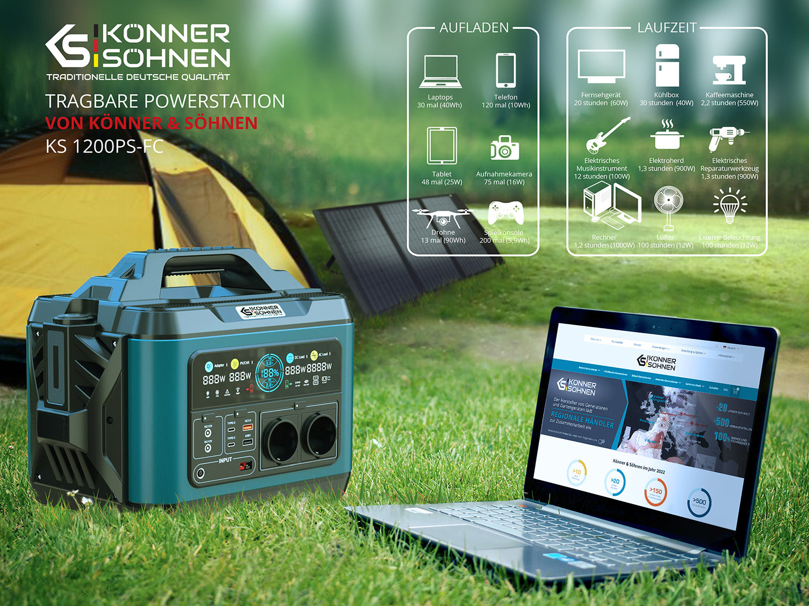 Tragbare Powerstation KS 1200PS-FC